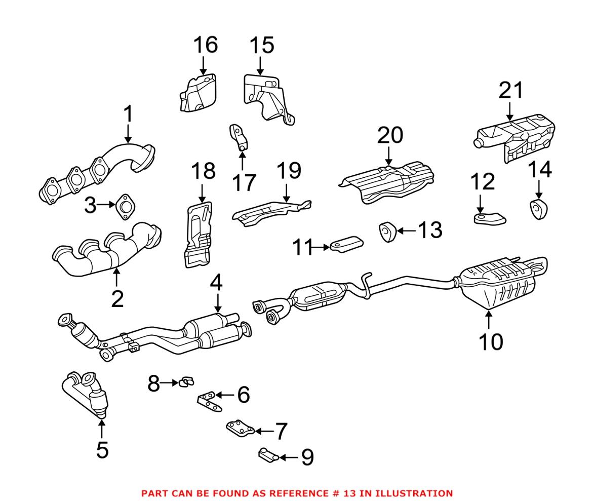 Mercedes Exhaust System Hanger 2024920344